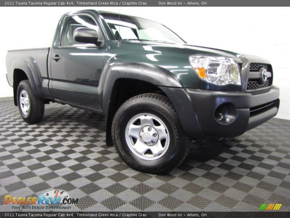 2011 Toyota Tacoma Regular Cab 4x4 Timberland Green Mica / Graphite Gray Photo #1