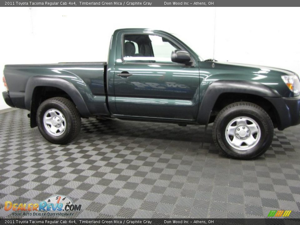 2011 Toyota Tacoma Regular Cab 4x4 Timberland Green Mica / Graphite Gray Photo #3
