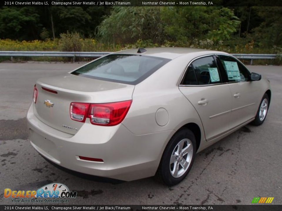 2014 Chevrolet Malibu LS Champagne Silver Metallic / Jet Black/Titanium Photo #5