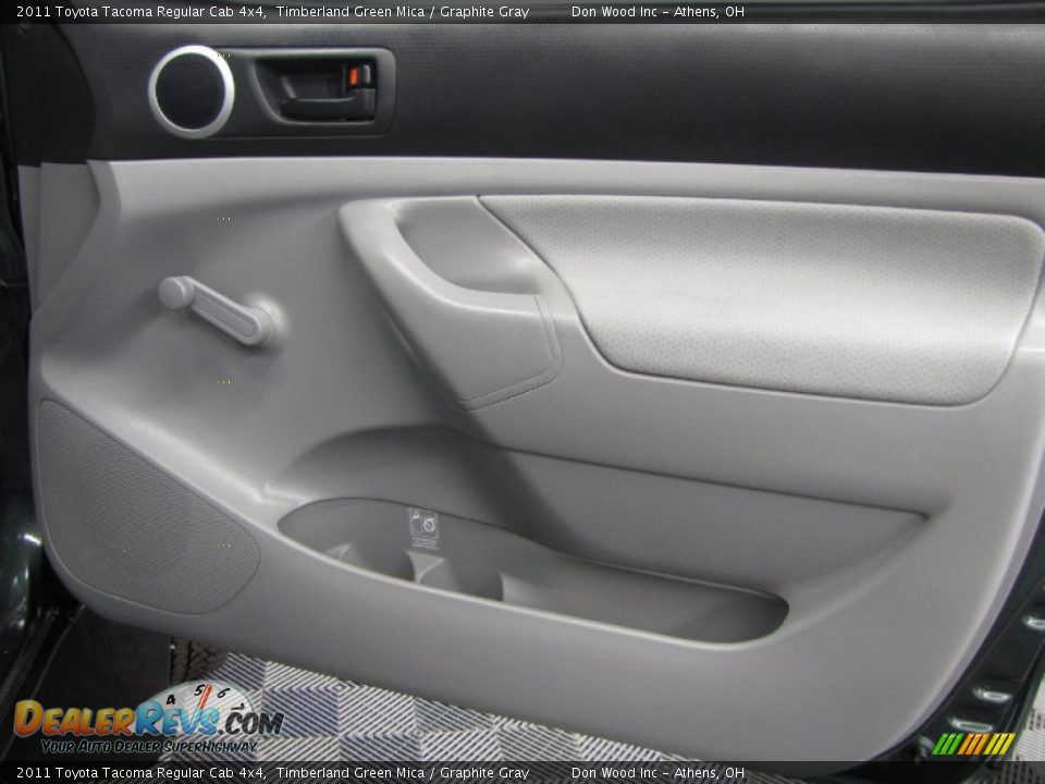 2011 Toyota Tacoma Regular Cab 4x4 Timberland Green Mica / Graphite Gray Photo #9