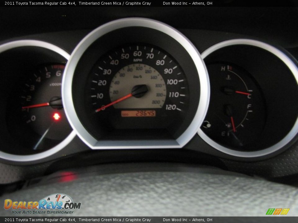 2011 Toyota Tacoma Regular Cab 4x4 Timberland Green Mica / Graphite Gray Photo #13