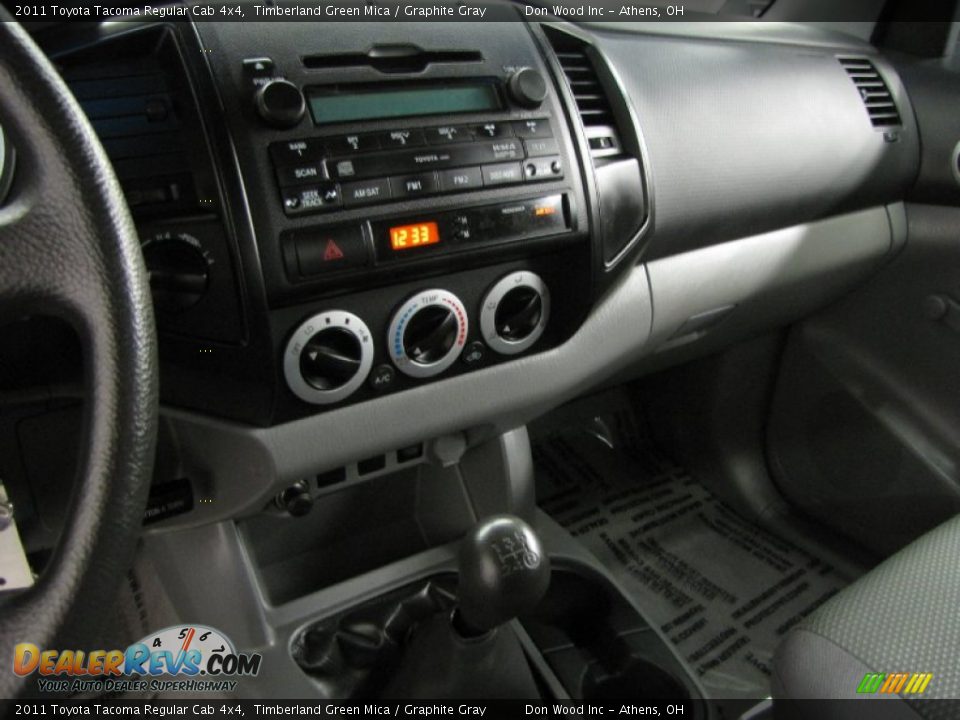 2011 Toyota Tacoma Regular Cab 4x4 Timberland Green Mica / Graphite Gray Photo #16
