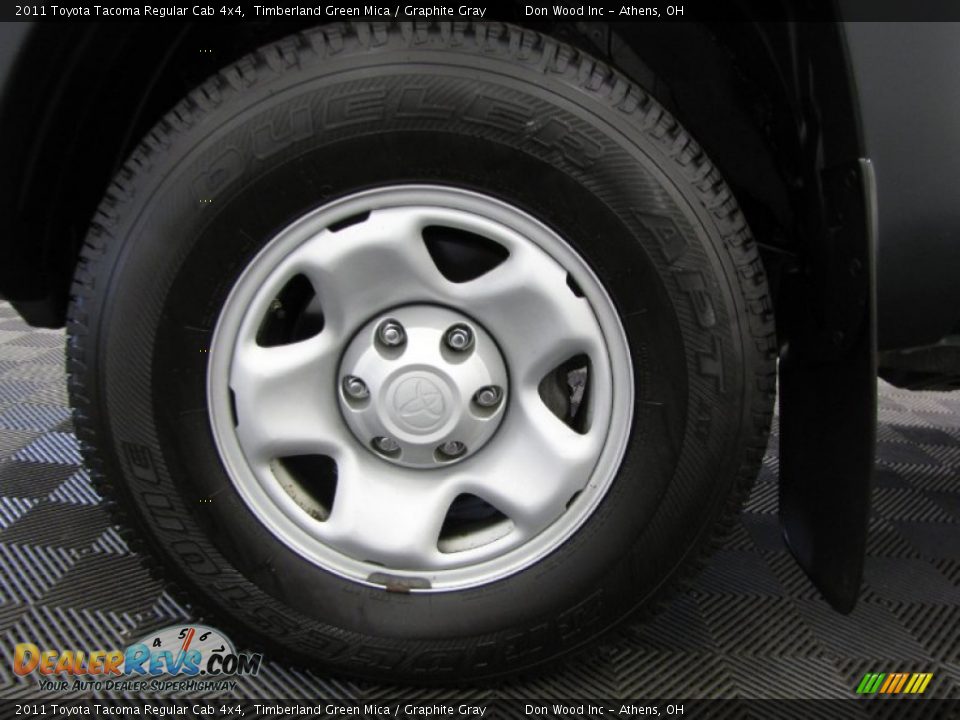 2011 Toyota Tacoma Regular Cab 4x4 Timberland Green Mica / Graphite Gray Photo #18