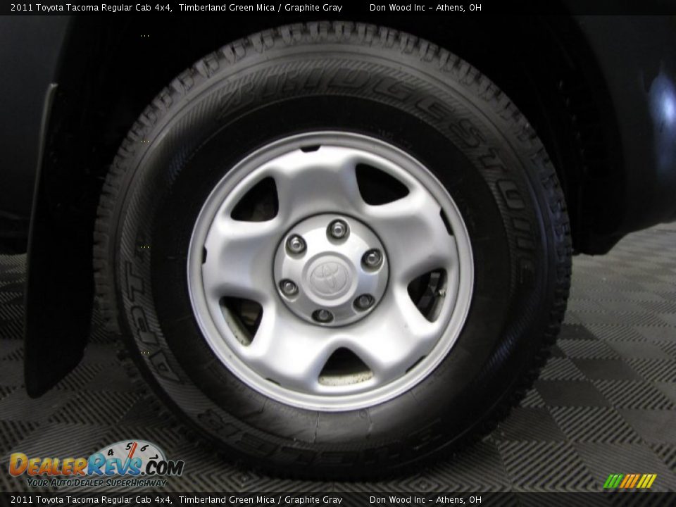 2011 Toyota Tacoma Regular Cab 4x4 Timberland Green Mica / Graphite Gray Photo #19
