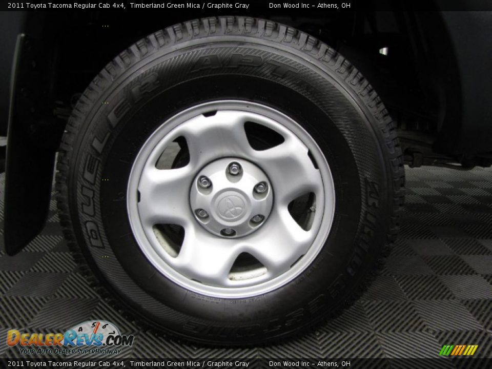 2011 Toyota Tacoma Regular Cab 4x4 Timberland Green Mica / Graphite Gray Photo #21
