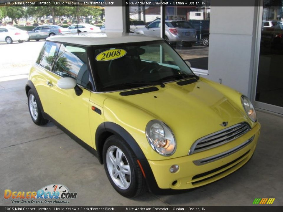 2006 Mini Cooper Hardtop Liquid Yellow / Black/Panther Black Photo #1