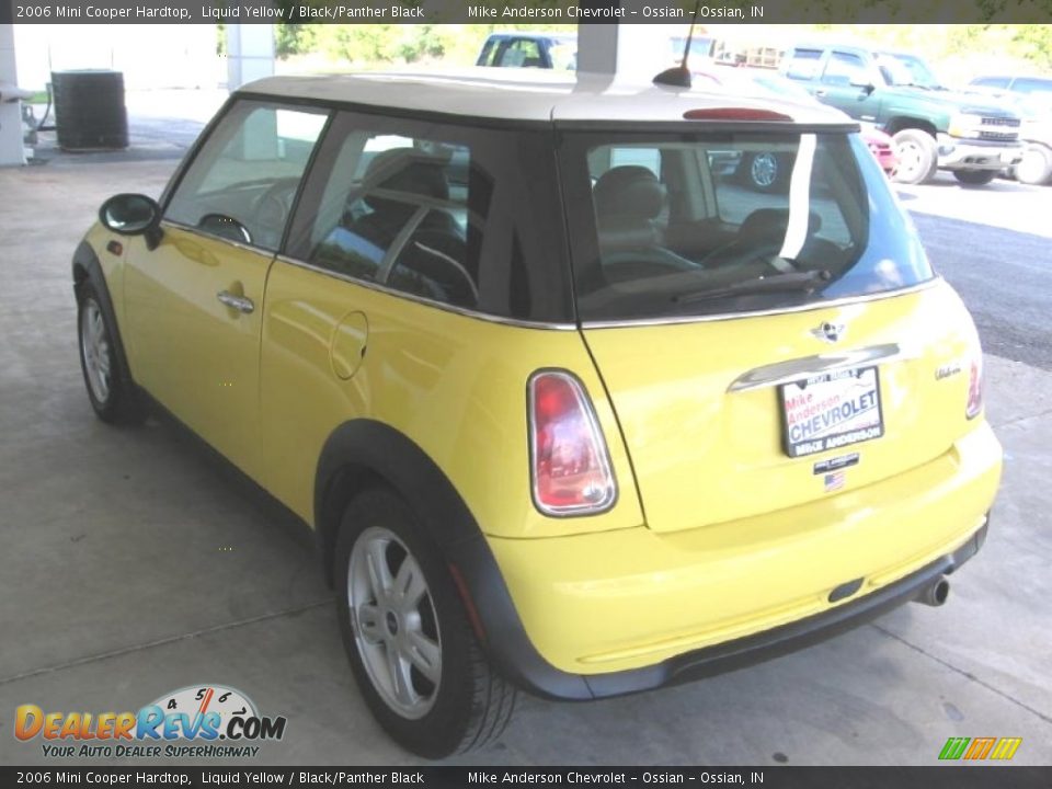 2006 Mini Cooper Hardtop Liquid Yellow / Black/Panther Black Photo #3