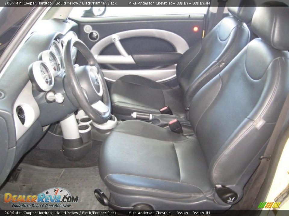 2006 Mini Cooper Hardtop Liquid Yellow / Black/Panther Black Photo #9