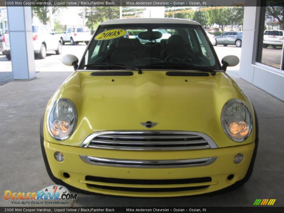 2006 Mini Cooper Hardtop Liquid Yellow / Black/Panther Black Photo #22