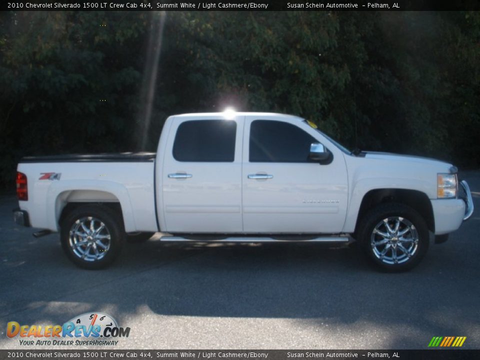 2010 Chevrolet Silverado 1500 LT Crew Cab 4x4 Summit White / Light Cashmere/Ebony Photo #2