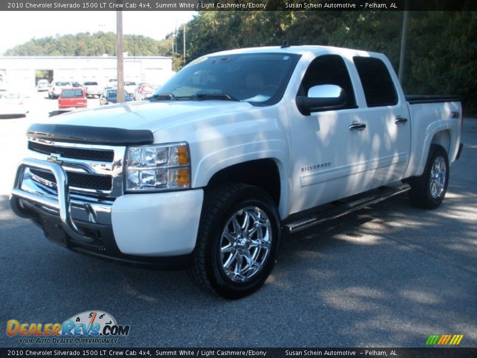 2010 Chevrolet Silverado 1500 LT Crew Cab 4x4 Summit White / Light Cashmere/Ebony Photo #3