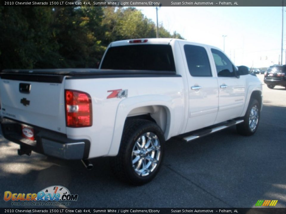 2010 Chevrolet Silverado 1500 LT Crew Cab 4x4 Summit White / Light Cashmere/Ebony Photo #7