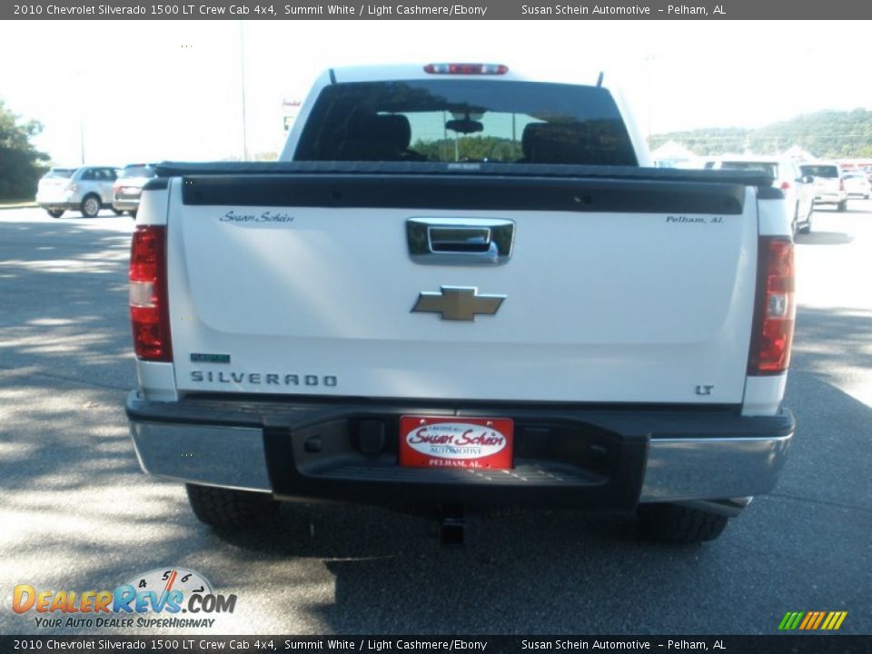 2010 Chevrolet Silverado 1500 LT Crew Cab 4x4 Summit White / Light Cashmere/Ebony Photo #8