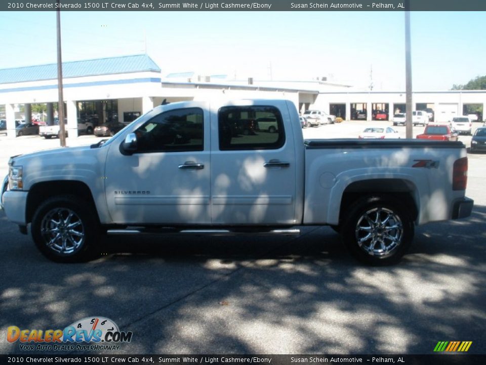 2010 Chevrolet Silverado 1500 LT Crew Cab 4x4 Summit White / Light Cashmere/Ebony Photo #10