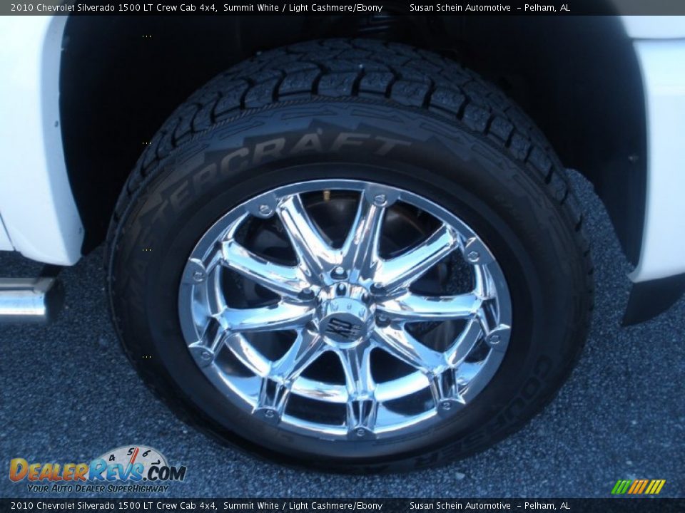 2010 Chevrolet Silverado 1500 LT Crew Cab 4x4 Summit White / Light Cashmere/Ebony Photo #15