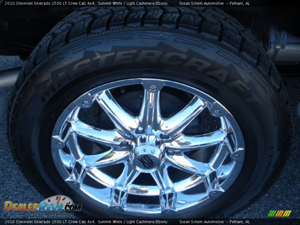 2010 Chevrolet Silverado 1500 LT Crew Cab 4x4 Summit White / Light Cashmere/Ebony Photo #16