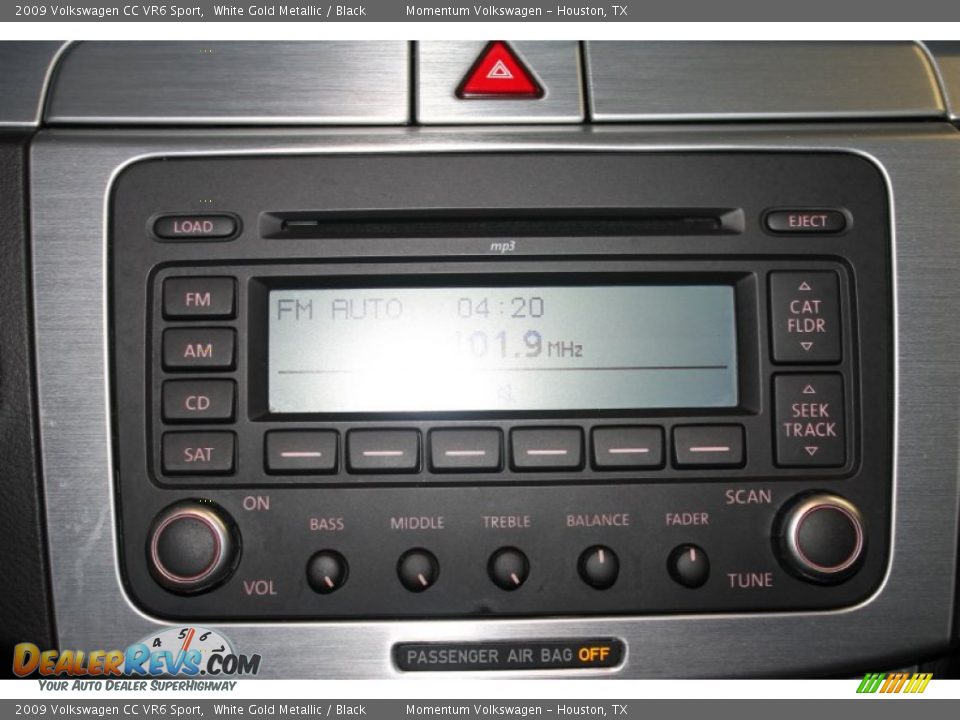 2009 Volkswagen CC VR6 Sport White Gold Metallic / Black Photo #20