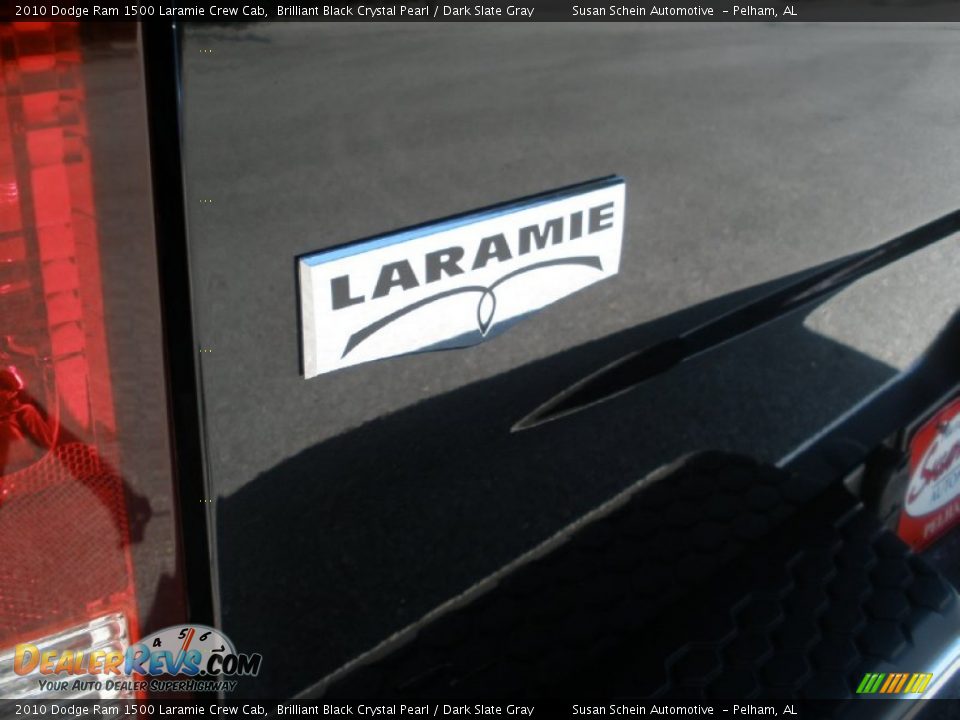 2010 Dodge Ram 1500 Laramie Crew Cab Brilliant Black Crystal Pearl / Dark Slate Gray Photo #6