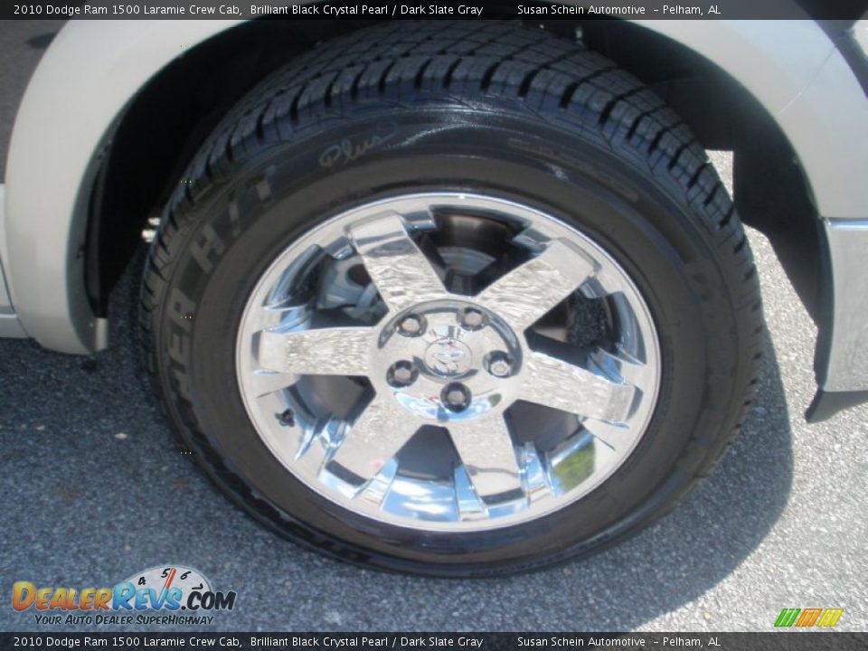 2010 Dodge Ram 1500 Laramie Crew Cab Brilliant Black Crystal Pearl / Dark Slate Gray Photo #7