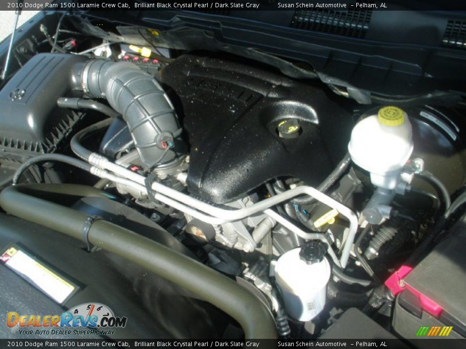 2010 Dodge Ram 1500 Laramie Crew Cab Brilliant Black Crystal Pearl / Dark Slate Gray Photo #13