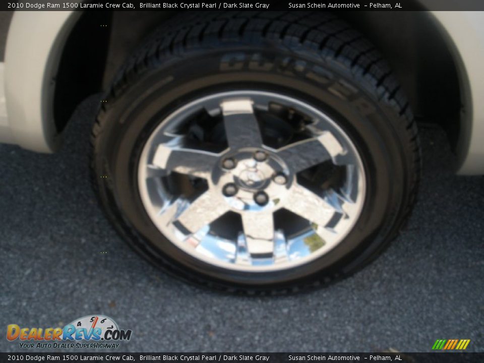 2010 Dodge Ram 1500 Laramie Crew Cab Brilliant Black Crystal Pearl / Dark Slate Gray Photo #16