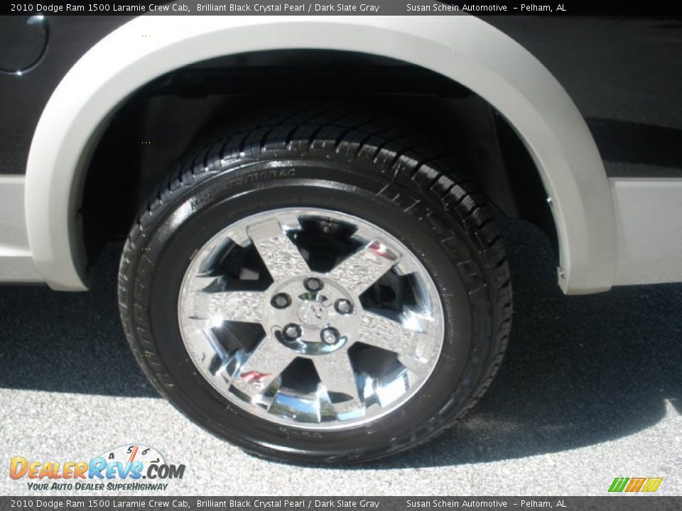 2010 Dodge Ram 1500 Laramie Crew Cab Brilliant Black Crystal Pearl / Dark Slate Gray Photo #20