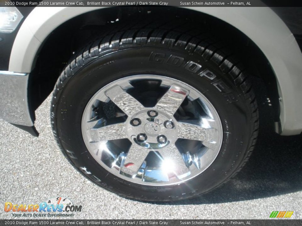 2010 Dodge Ram 1500 Laramie Crew Cab Brilliant Black Crystal Pearl / Dark Slate Gray Photo #21