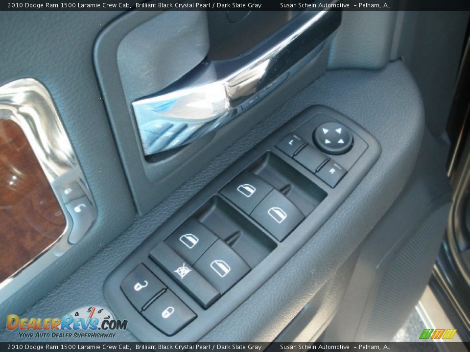 2010 Dodge Ram 1500 Laramie Crew Cab Brilliant Black Crystal Pearl / Dark Slate Gray Photo #23