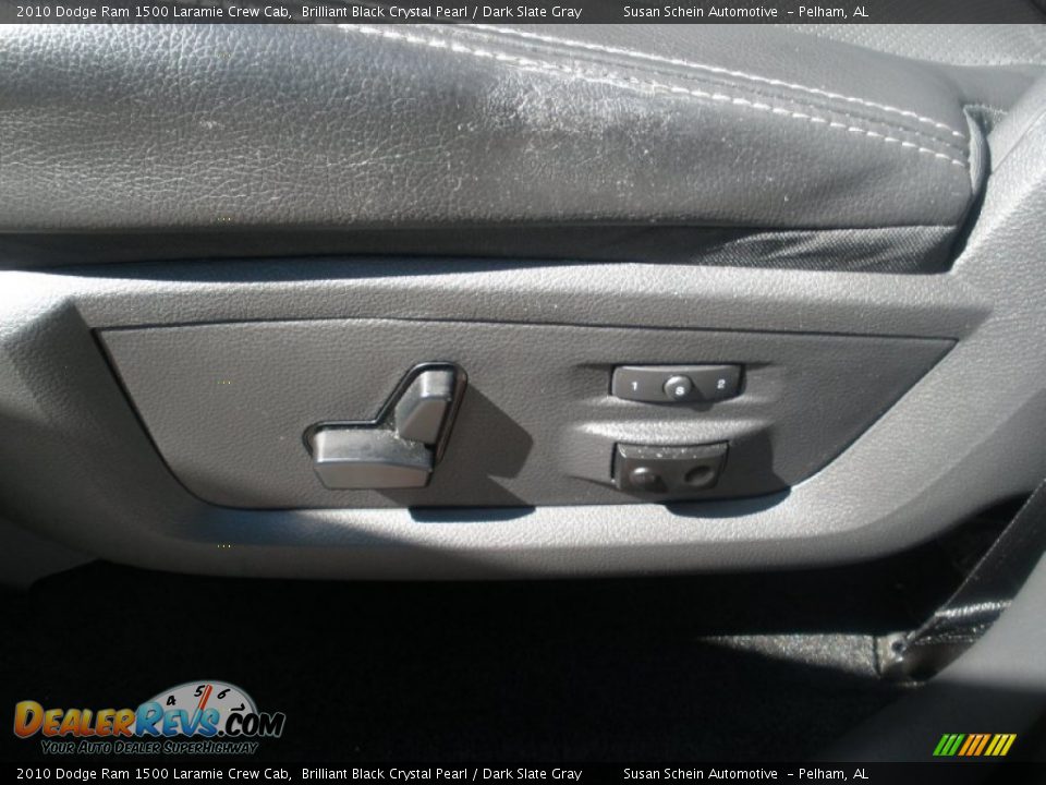 2010 Dodge Ram 1500 Laramie Crew Cab Brilliant Black Crystal Pearl / Dark Slate Gray Photo #24