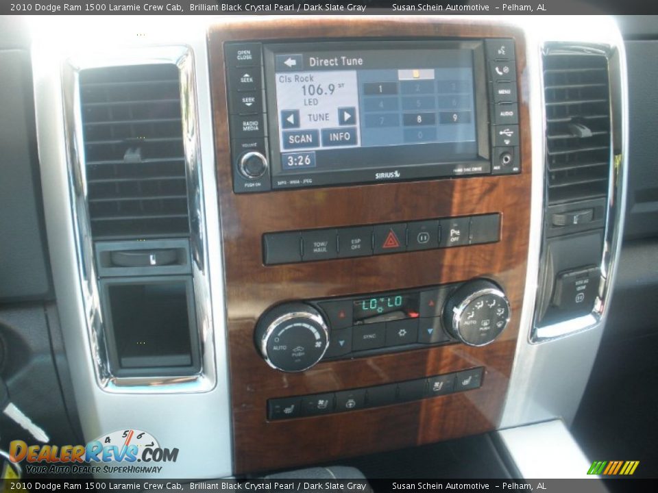 2010 Dodge Ram 1500 Laramie Crew Cab Brilliant Black Crystal Pearl / Dark Slate Gray Photo #25