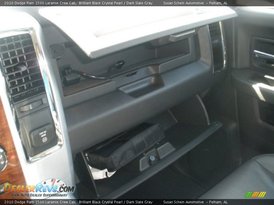 2010 Dodge Ram 1500 Laramie Crew Cab Brilliant Black Crystal Pearl / Dark Slate Gray Photo #34