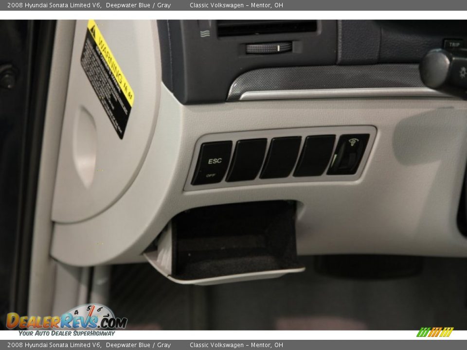 2008 Hyundai Sonata Limited V6 Deepwater Blue / Gray Photo #5