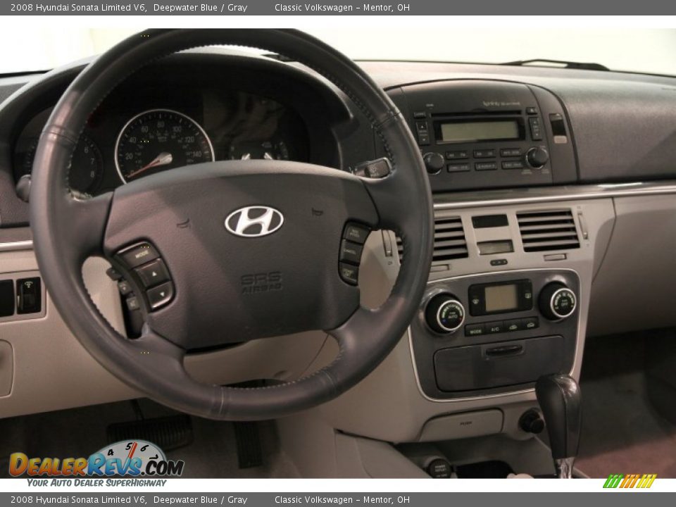 2008 Hyundai Sonata Limited V6 Deepwater Blue / Gray Photo #7