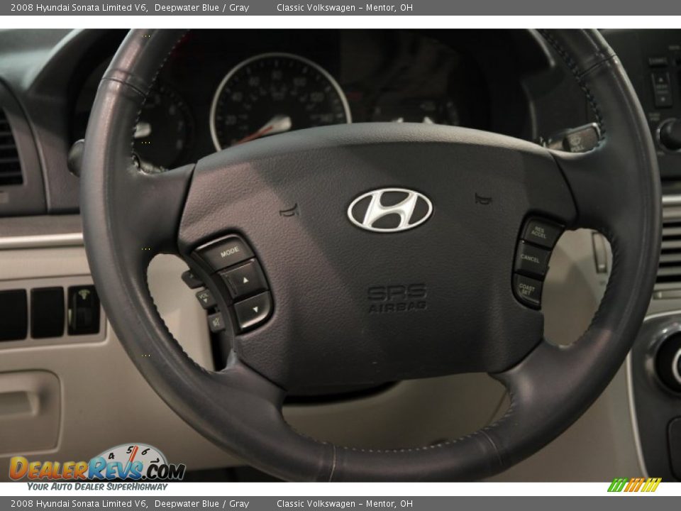 2008 Hyundai Sonata Limited V6 Deepwater Blue / Gray Photo #8