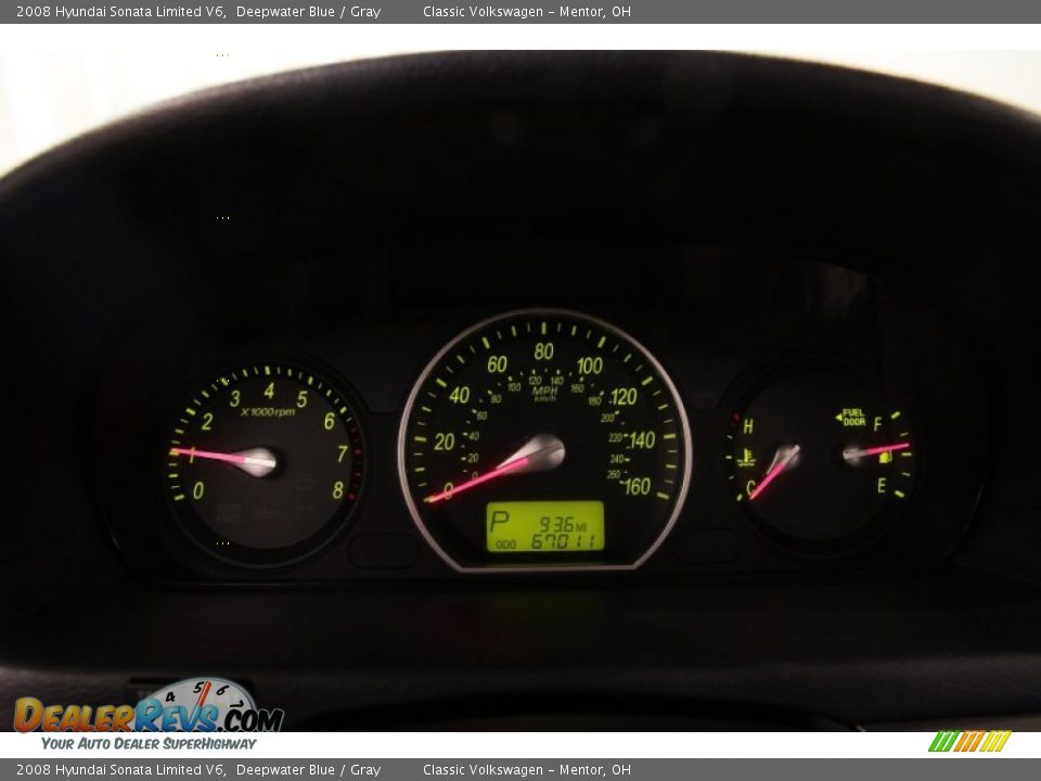 2008 Hyundai Sonata Limited V6 Deepwater Blue / Gray Photo #9