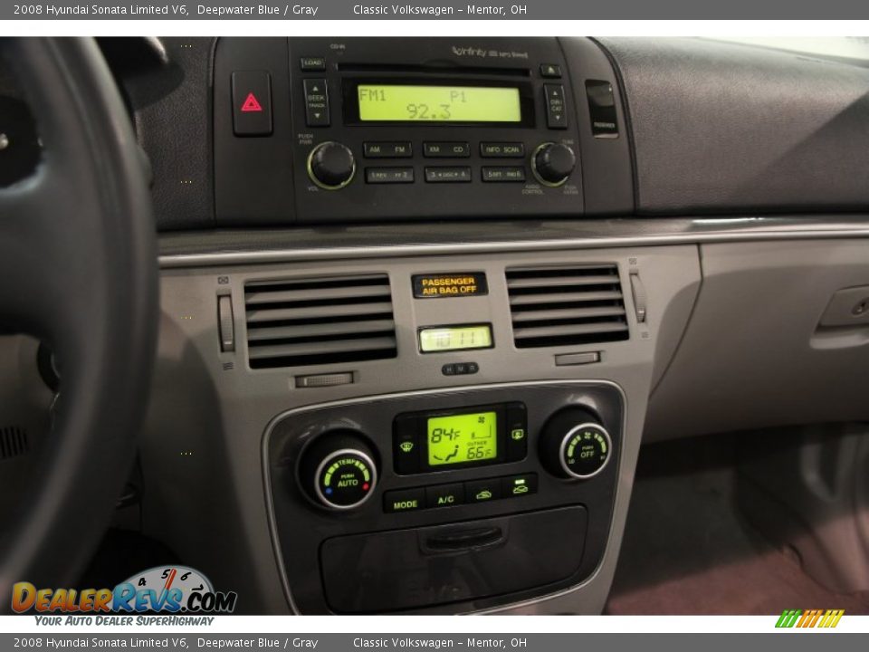 2008 Hyundai Sonata Limited V6 Deepwater Blue / Gray Photo #10