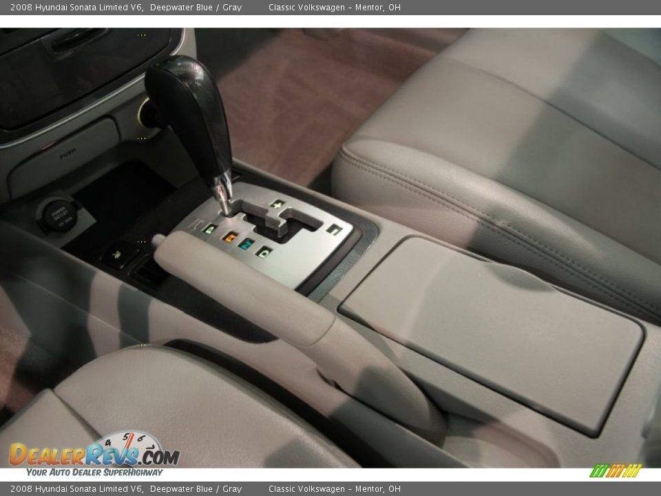 2008 Hyundai Sonata Limited V6 Deepwater Blue / Gray Photo #11