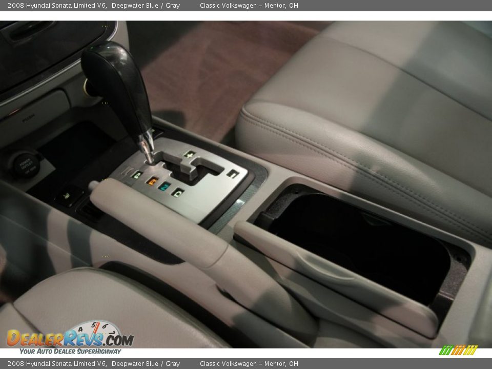 2008 Hyundai Sonata Limited V6 Deepwater Blue / Gray Photo #12