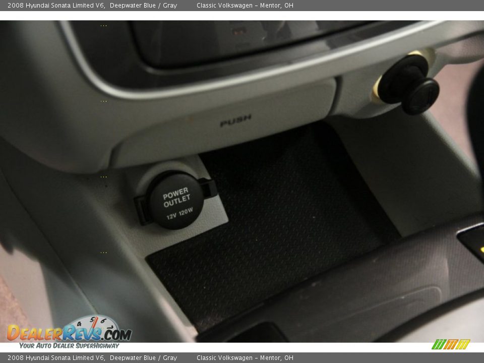 2008 Hyundai Sonata Limited V6 Deepwater Blue / Gray Photo #13