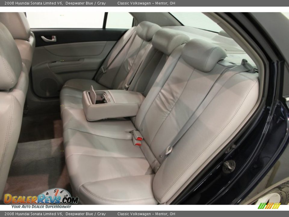 2008 Hyundai Sonata Limited V6 Deepwater Blue / Gray Photo #17