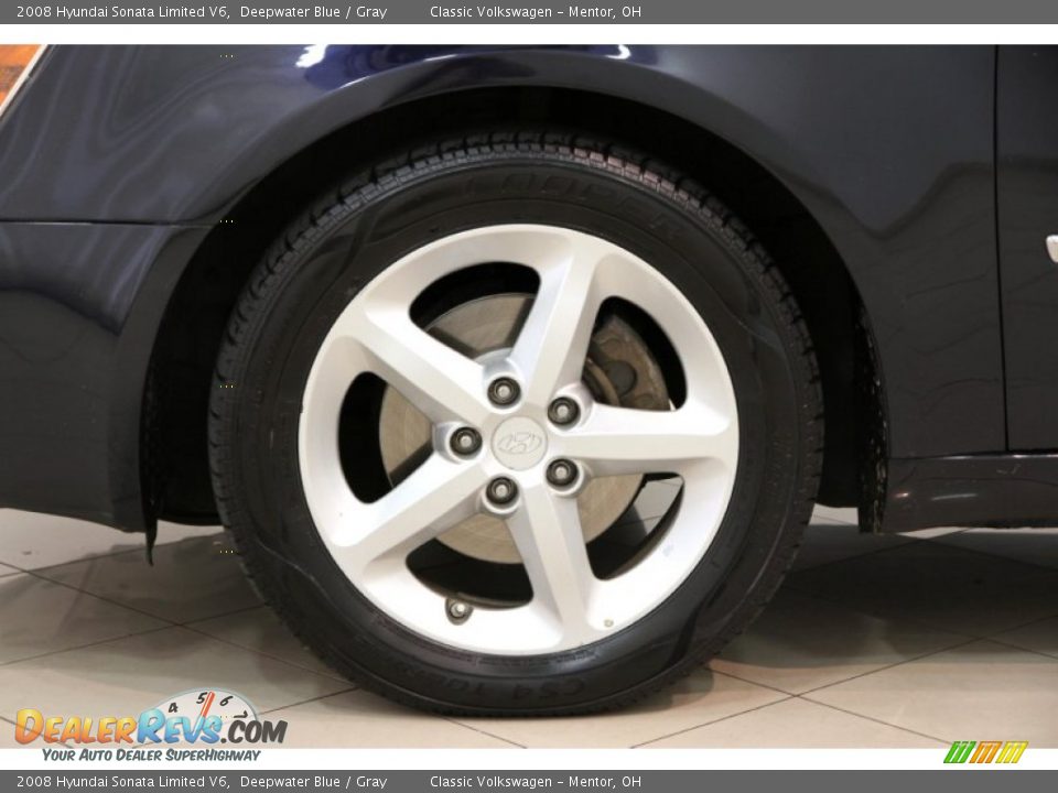 2008 Hyundai Sonata Limited V6 Deepwater Blue / Gray Photo #21