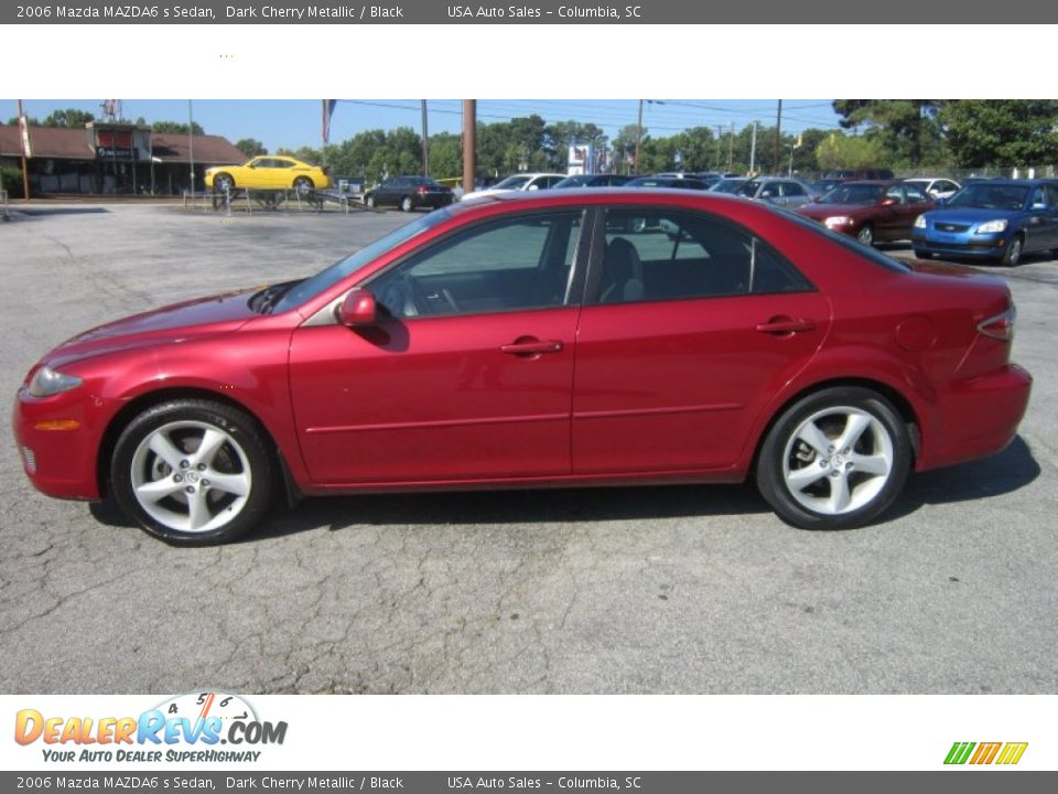 2006 Mazda MAZDA6 s Sedan Dark Cherry Metallic / Black Photo #2