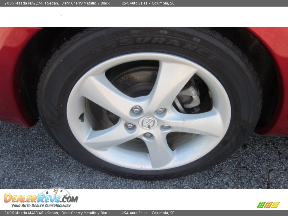 2006 Mazda MAZDA6 s Sedan Dark Cherry Metallic / Black Photo #6