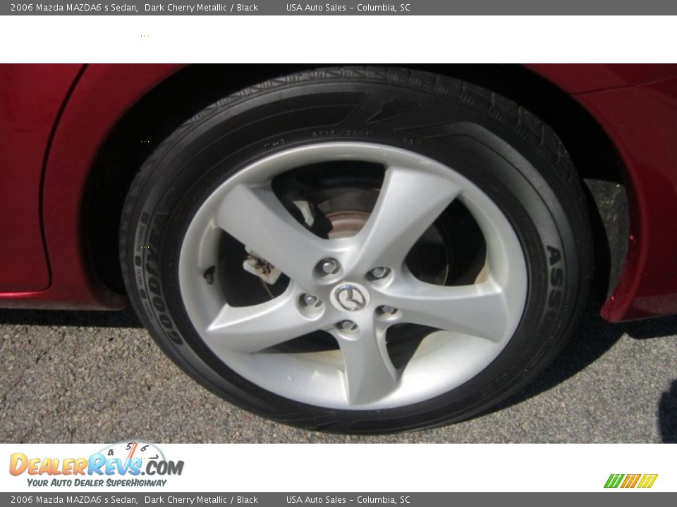 2006 Mazda MAZDA6 s Sedan Dark Cherry Metallic / Black Photo #7