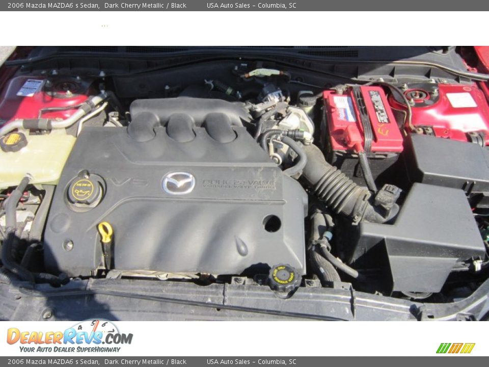 2006 Mazda MAZDA6 s Sedan Dark Cherry Metallic / Black Photo #14