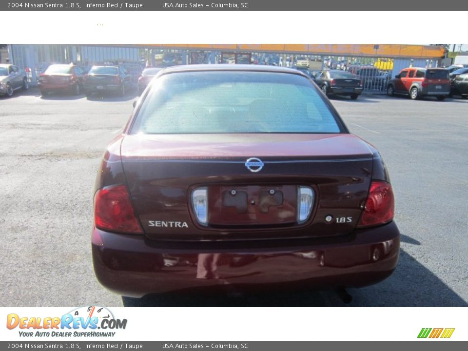 2004 Nissan Sentra 1.8 S Inferno Red / Taupe Photo #2