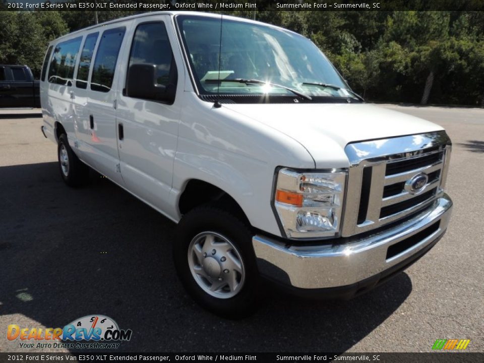 2012 Ford E Series Van E350 XLT Extended Passenger Oxford White / Medium Flint Photo #1
