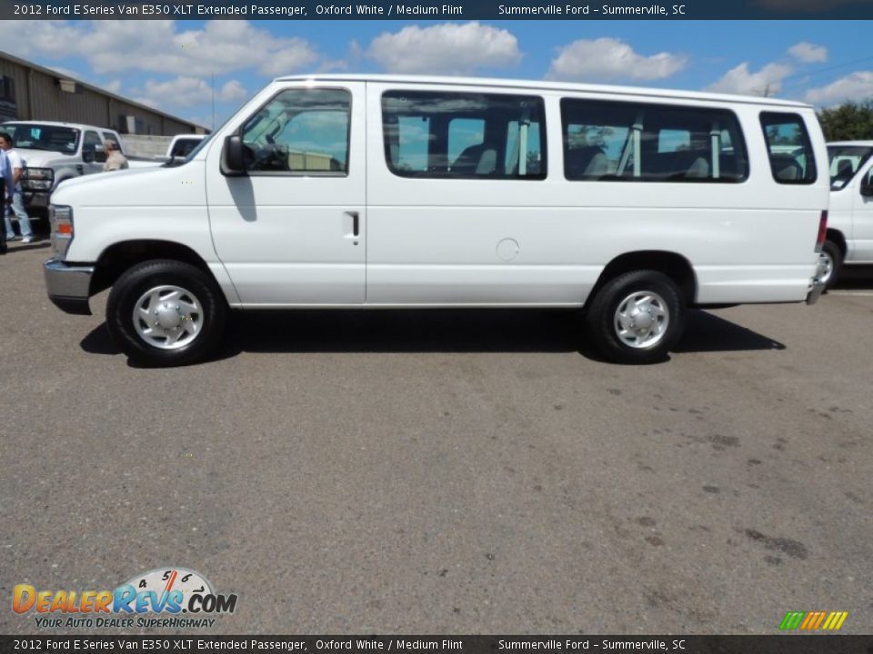 2012 Ford E Series Van E350 XLT Extended Passenger Oxford White / Medium Flint Photo #2