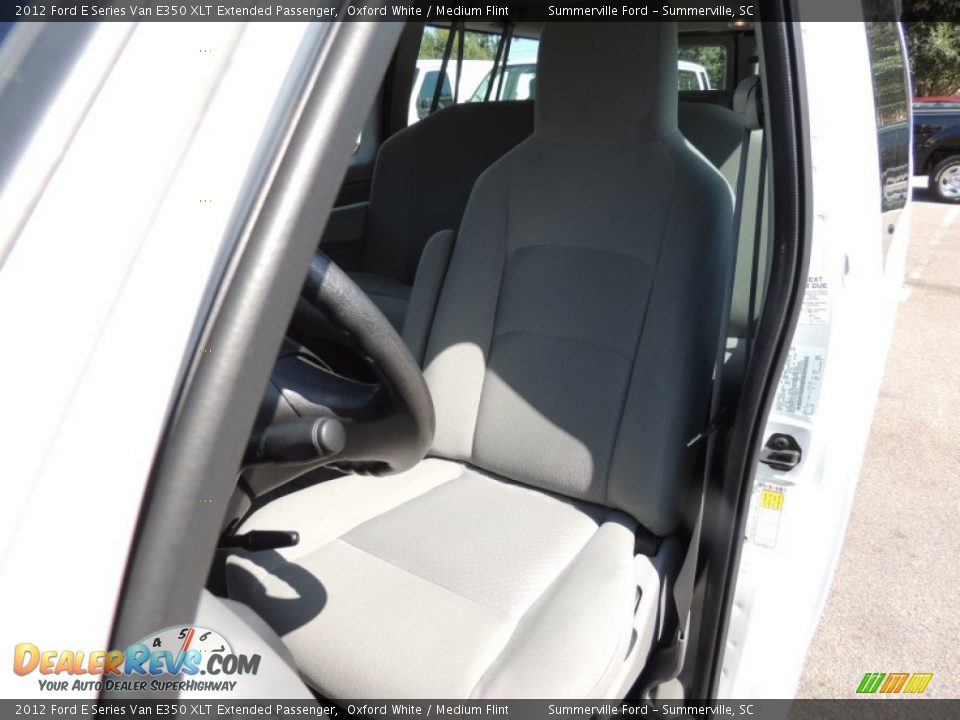 2012 Ford E Series Van E350 XLT Extended Passenger Oxford White / Medium Flint Photo #4
