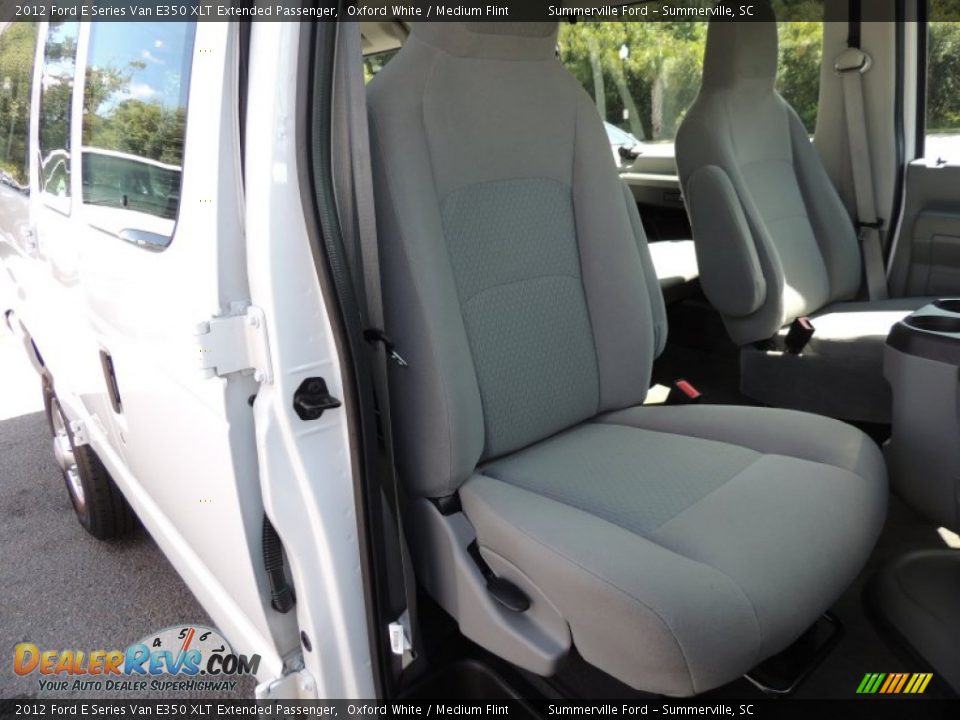 2012 Ford E Series Van E350 XLT Extended Passenger Oxford White / Medium Flint Photo #6